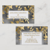 *~* Art Deco Bird Gold Pattern Visitekaartje (Voorkant / Achterkant)