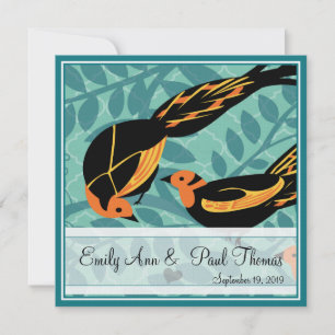  Art Deco Bird Save the Date