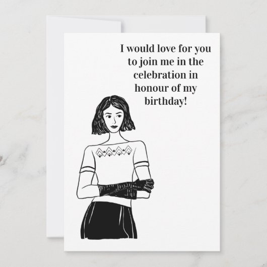 Art deco birthday invitation  (Devant)