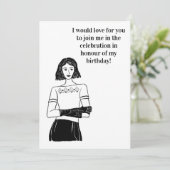 Art deco birthday invitation  (Debout devant)