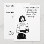 Art deco birthday invitation  (Devant / Derrière)