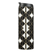 Art Deco Black and Gold Geometric luxury Thermosbeker (Geroteerd rechts)