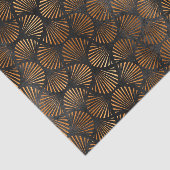 Art Deco Black Copper Fan Shell Graphic Tissuepapier (Detail)