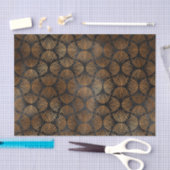 Art Deco Black Copper Fan Shell Graphic Tissuepapier (Craft)