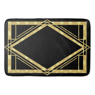 Art Deco Black en Gold Badmat