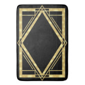 Art Deco Black en Gold Badmat (Voorkant Verticaal)
