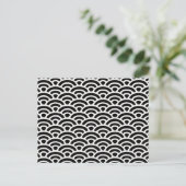Art Deco Black en White Pattern Briefkaart (Staand voorkant)