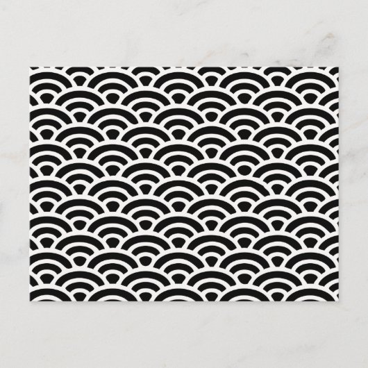 Art Deco Black en White Pattern Briefkaart (Voorkant)