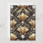 Art Deco Black & Gold Diamond Wedding Invitations (Dos)