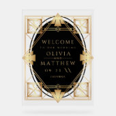 Art Deco Black Gold Geometric Wedding  (Recto)