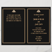 Art Déco Black Gold Great Gatsby programmes de mar (Devant)