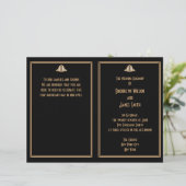 Art Déco Black Gold Great Gatsby programmes de mar (Debout devant)