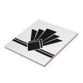 Art Deco Black White Chic Geometric Border 04 Tegeltje (Zijkant)