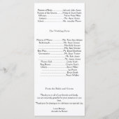 Art Déco Black White Stripe Wedding Programme (Dos)