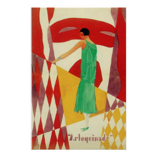 Art Deco bladmuziek in de jaren 1920 Perfect Poster