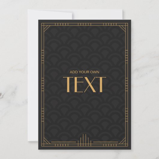 Art Deco Blank Uitnodiging voor  bruiloft (Voorkant)