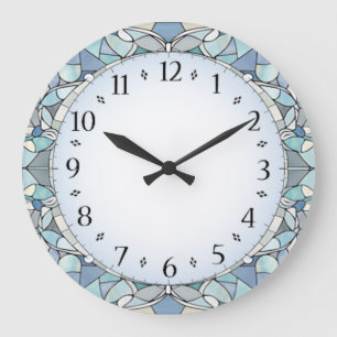 Art Deco Blauw Grote Klok