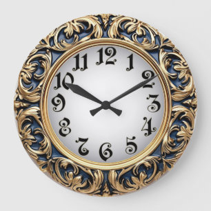 Art Deco Blauw Grote Klok