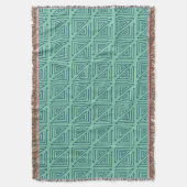 Art Deco Blauwgroen Mazes Deken (Voorkant Verticaal)