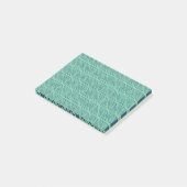 Art Deco Blauwgroen Mazes Post-it® Notes (Schuin)