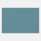 Art Deco Blauwgroen zwart wit grafisch patroon Inpakpapier Vel (Voorkant 3)