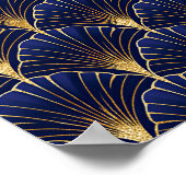 Art déco bleu marine et or (Coin)