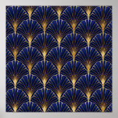 Art déco bleu marine et or (Devant)