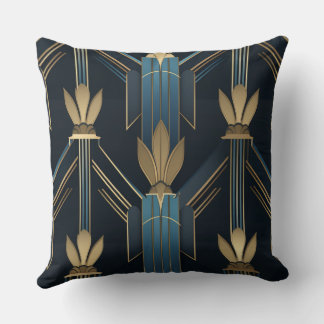 Art Deco Bleus en Dorés Kussen