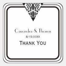  Art Deco BLK WHT Lijst 1 SQ envelop afdichtingen