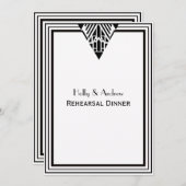  Art Deco Blk Wht Lijst #1 V repetitie Din Kaart (Voorkant / Achterkant)