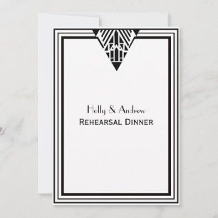 Art Deco Blk Wht Lijst #1 V repetitie Din Kaart