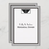  Art Deco Blk Wht Lijst #2 V repetitie DIN Kaart (Voorkant / Achterkant)