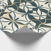 Art Deco bloeit Cadeaupapier (Hoek)