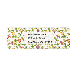 Art Deco Bloemen, bladeren en kralen ELKE KLEUR AC Etiket