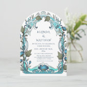 Art Deco bloemframe Kaart (Staand voorkant)