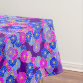 Art Deco-bloempatroon - violet, blauw en paars Tafelkleed (Voorbeeld)