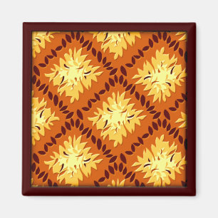 Art Deco Bloemrooster - Pompoen (magneet) Magneet