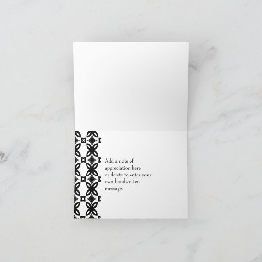 Art Deco Blooms Hartelijk dank Kaart (Binnen)