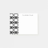 Art Deco Blooms Personalized Post-it Notes (Voorkant)