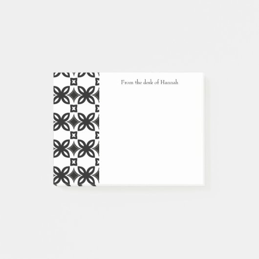 Art Deco Blooms Personalized Post-it Notes (Voorkant)