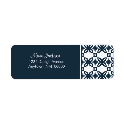 Art Deco Blooms Return Address Labels (Voorkant)