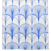 Art Deco Blue Douchegordijn (Voorkant)