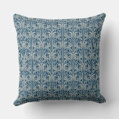 Art Déco Blue Géométique Motif Jeu Coussin (Verso)