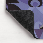 Art Deco Blue Pattern - Mousepad Muismat (Hoek)