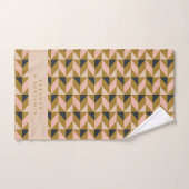 Art Deco Blush Gold Black Weddenschap Aangepast Bad Handdoek (Handdoek)