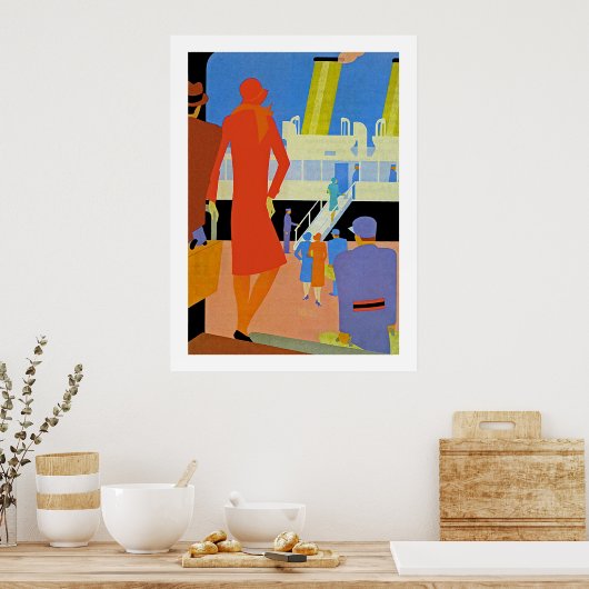 Art Deco Boarding Poster (Keuken)