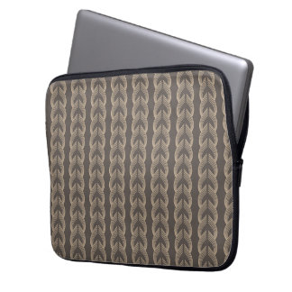 Art Deco Bogen in Champagne op warme houtskool Laptop Sleeve