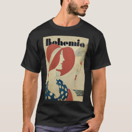 Art deco bohemia magazine omslag t-shirt