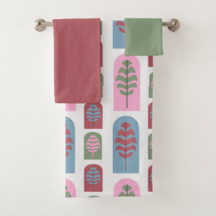 Art Deco Bomen Bad Handdoek