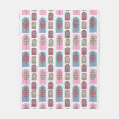 Art Deco Bomen Fleece Deken (Voorkant)